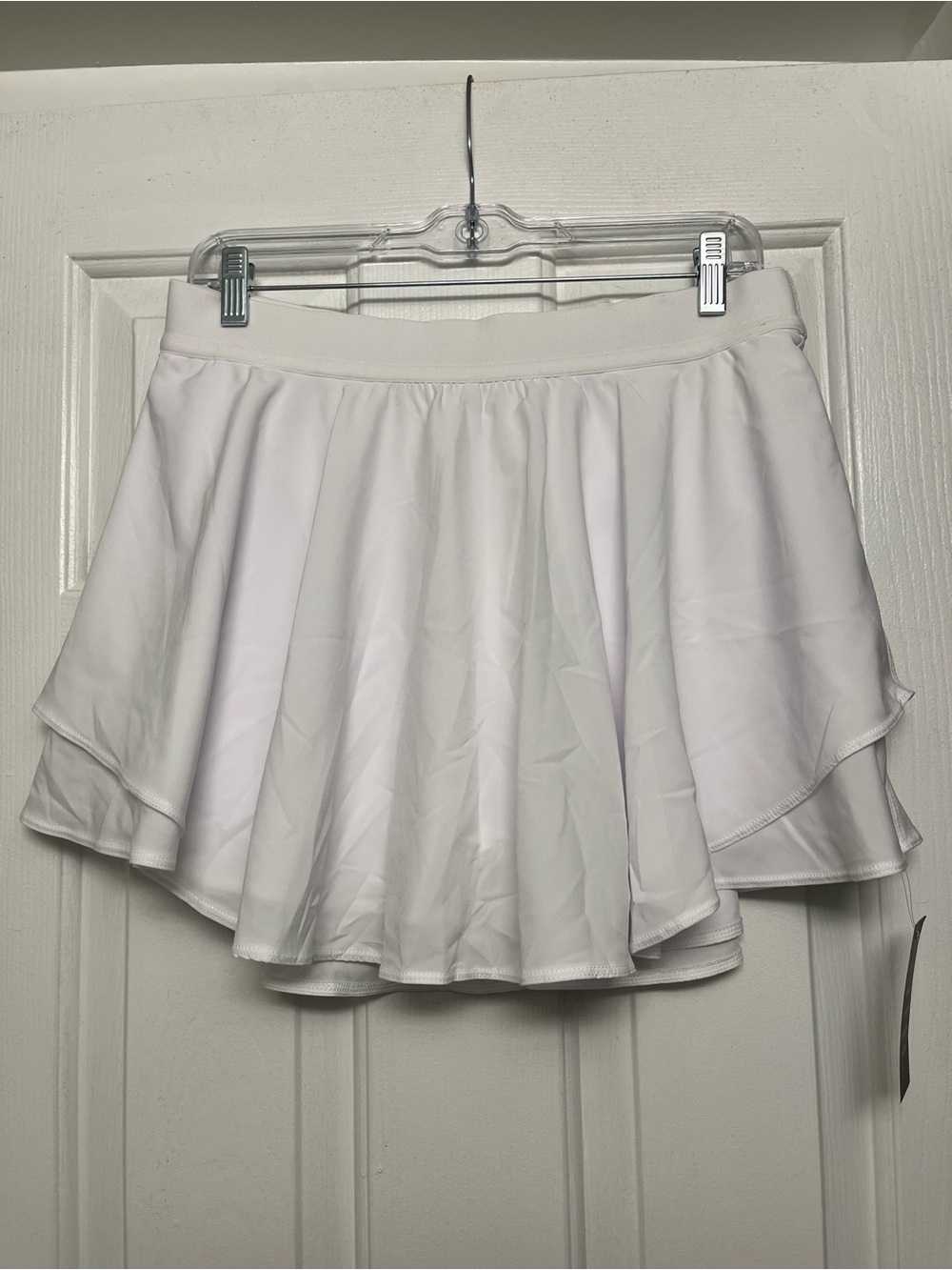 Classic White Circle Skirt with Soft Elastic Waistband